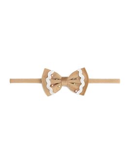Sweet Wink Sweet Wink Girls' Gingerbread Christmas Velvet Bow Baby Headband