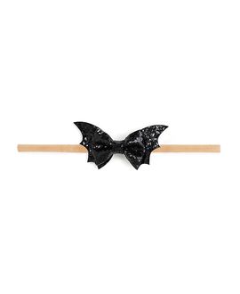 Sweet Wink Sweet Wink Girls' Glitter Bat Halloween Bow Baby Headband