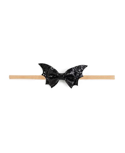 Sweet Wink Sweet Wink Girls' Glitter Bat Halloween Bow Baby Headband
