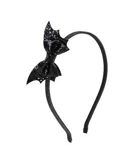 Sweet Wink Sweet Wink Girls' Glitter Bat Halloween Bow Headband