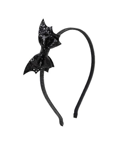 Sweet Wink Sweet Wink Girls' Glitter Bat Halloween Bow Headband