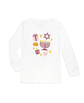 Sweet Wink Sweet Wink Girls' Hanukkah Doodle Long Sleeve Shirt