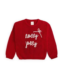 Sweet Wink Sweet Wink Girls' Holly Jolly Bow Christmas Knit Sweater