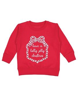 Sweet Wink Sweet Wink Girls' Holly Jolly Christmas Sequin Bow Patch Sweatshirt