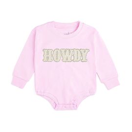 Sweet Wink Sweet Wink Girls' Howdy Patch Western Long Sleeve Romper