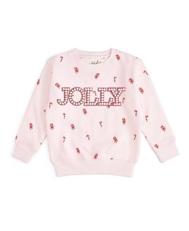 Sweet Wink Sweet Wink Girls' Jolly Pearl Patch Candy Cane Christmas Sweatshirt