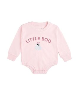 Sweet Wink Sweet Wink Girls' Little Boo Patch Halloween Long Sleeve Romper
