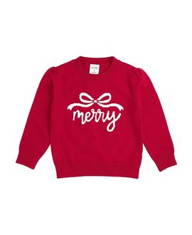 Sweet Wink Sweet Wink Girls' Merry Bow Christmas Sweater
