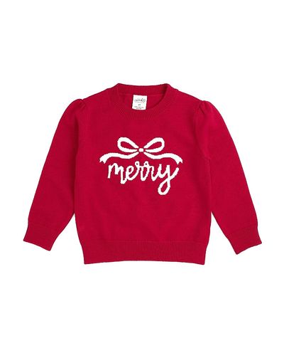 Sweet Wink Sweet Wink Girls' Merry Bow Christmas Sweater