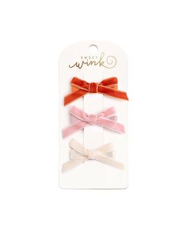 Sweet Wink Sweet Wink Girls' Mini Velvet Bow Clip Set