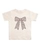 Sweet Wink Sweet Wink Girls' Mocha Floral Bow Patch Short Sleeve T-Shirt - 1