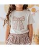 Sweet Wink Sweet Wink Girls' Mocha Floral Bow Patch Short Sleeve T-Shirt - 3
