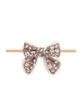 Sweet Wink Sweet Wink Girls' Mocha Floral Lace Bow Baby Headband