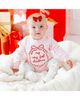 Sweet Wink Sweet Wink Girls' My First Christmas Sequin Bow Patch Long Sleeve Romper - 2