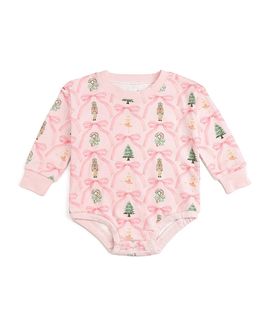 Sweet Wink Sweet Wink Girls' Nutcracker Trellis Christmas Long Sleeve Romper