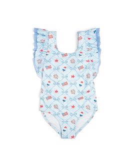 Sweet Wink Sweet Wink Girls' Patriotic Trellis Bathing Suit