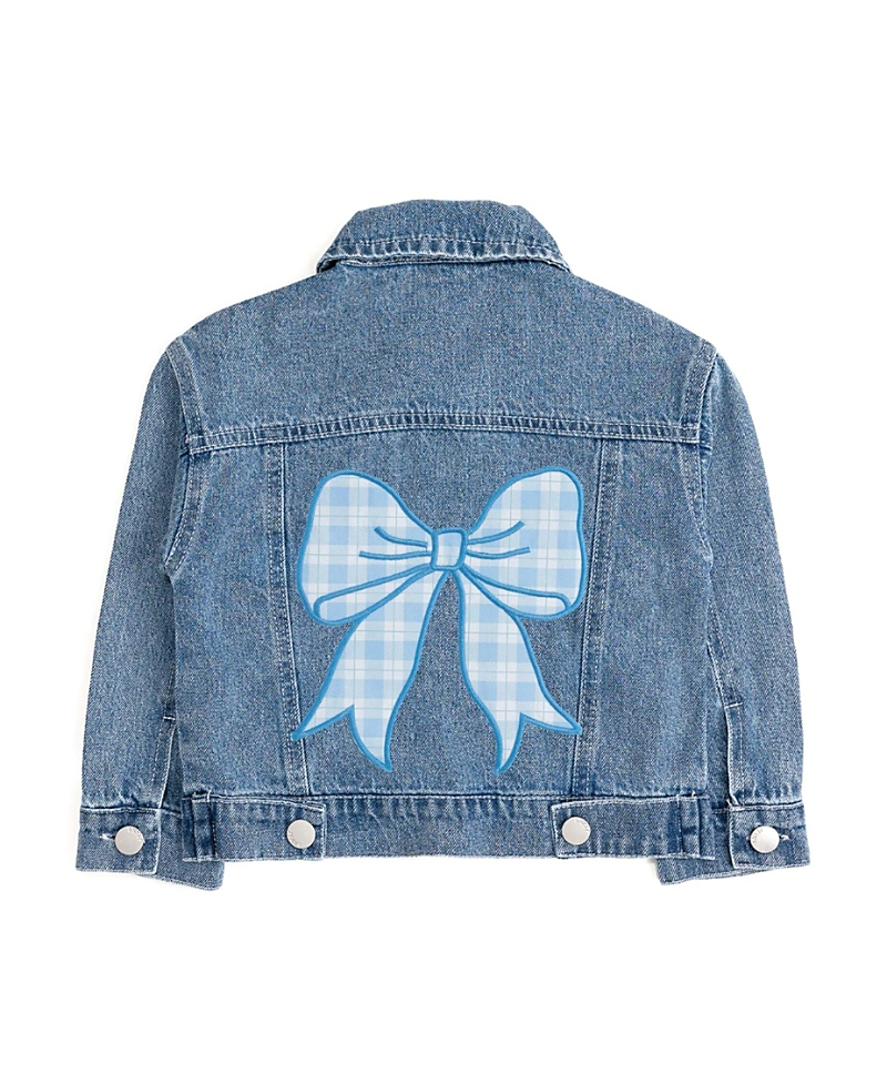 Sweet Wink Sweet Wink Girls' Plaid Bow Patch Denim Jacket