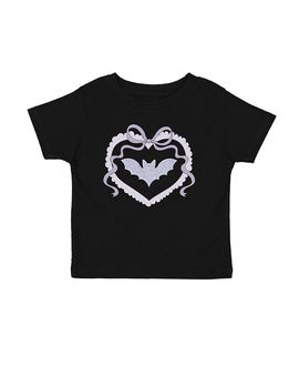 Sweet Wink Sweet Wink Girls' Rhinestone Bat Patch Halloween Short Sleeve T-Shirt