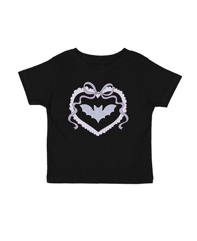 Sweet Wink Sweet Wink Girls' Rhinestone Bat Patch Halloween Short Sleeve T-Shirt