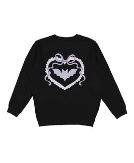 Sweet Wink Sweet Wink Girls' Rhinestone Bat Patch Halloween Sweatshirt