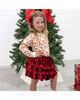 Sweet Wink Sweet Wink Girls' Ruby Red Velvet Tiered Christmas Skirt - 4