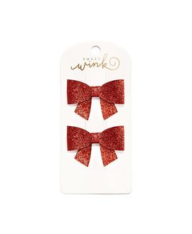 Sweet Wink Sweet Wink Girls' Ruby Sparkle Bow Clip Set