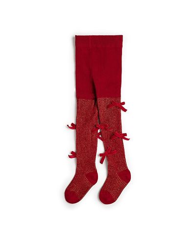 Sweet Wink Sweet Wink Girls' Shimmer Velvet Mini Bow Tights