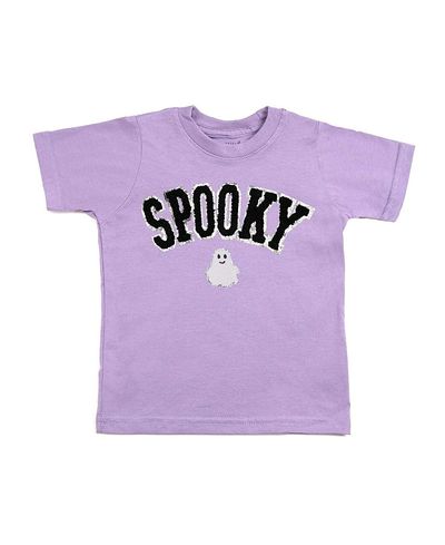 Sweet Wink Sweet Wink Girls' Spooky Ghost Patch Halloween Short Sleeve T-Shirt