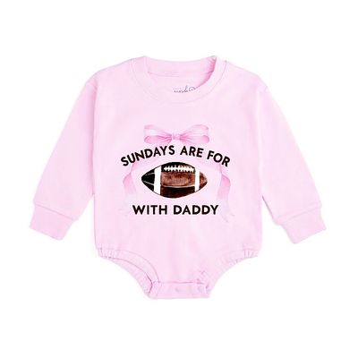 Sweet Wink Sweet Wink Girls' Sundays Are For Football Long Sleeve Romper