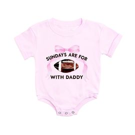 Sweet Wink Sweet Wink Girls' Sundays Are For Football Short Sleeve Romper