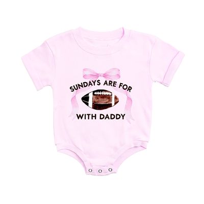 Sweet Wink Sweet Wink Girls' Sundays Are For Football Short Sleeve Romper
