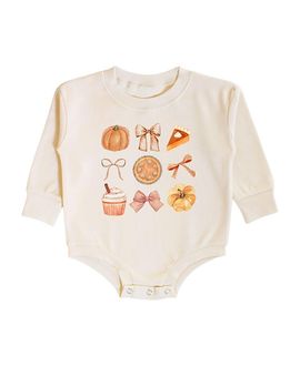 Sweet Wink Sweet Wink Girls' Thankful Cutie Thanksgiving Long Sleeve Romper