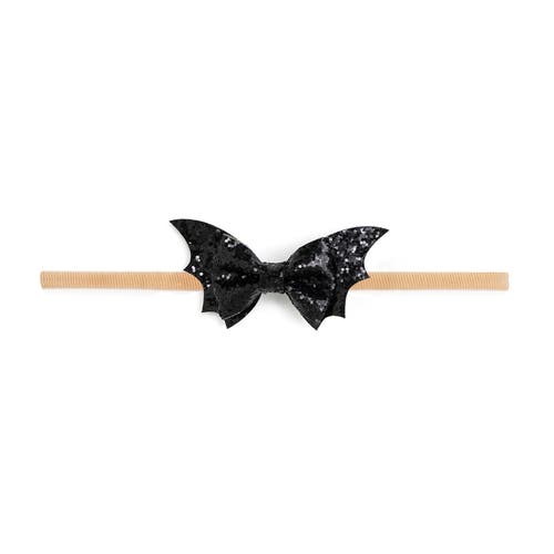 Sweet Wink Sweet Wink Glitter Bat Halloween Bow Baby Headband