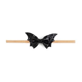 Sweet Wink Sweet Wink Glitter Bat Halloween Bow Baby Headband