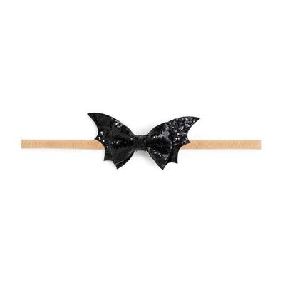 Sweet Wink Sweet Wink Glitter Bat Halloween Bow Baby Headband