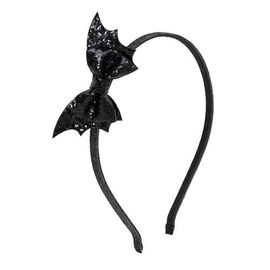 Sweet Wink Sweet Wink Glitter Bat Halloween Bow Headband
