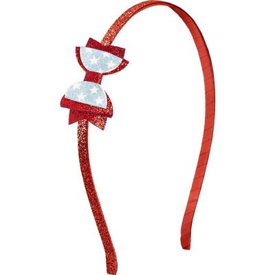 Sweet Wink Sweet Wink Glitter Flag Bow Headband