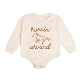 Sweet Wink Sweet Wink Horsin' Around Western Long Sleeve Romper