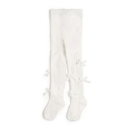 Sweet Wink Sweet Wink Ivory Velvet Mini Bow Tights 