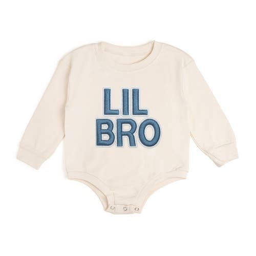 Sweet Wink Sweet Wink Lil Bro Embroidered Patch Long Sleeve Romper