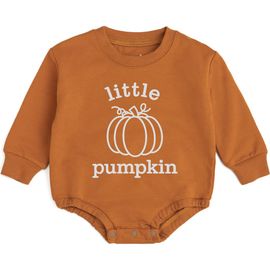 Sweet Wink Sweet Wink Little Pumpkin Long Sleeve Romper