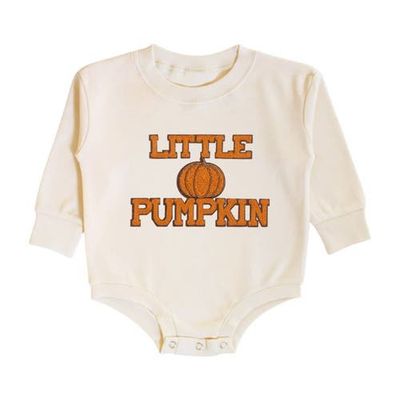 Sweet Wink Sweet Wink Little Pumpkin Patch Long Sleeve Romper