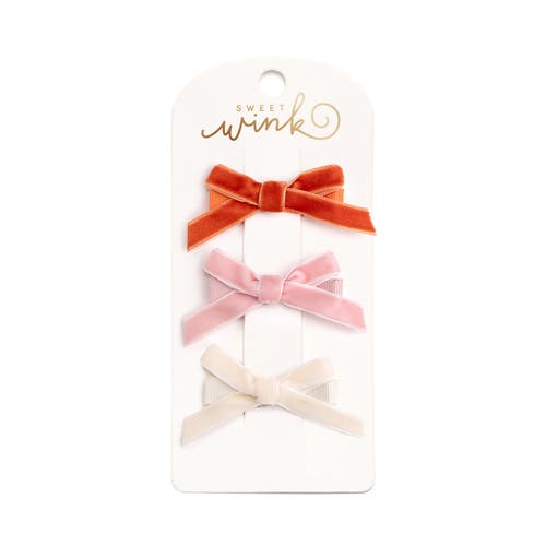 Sweet Wink Sweet Wink Mini Velvet Bow Clip Set