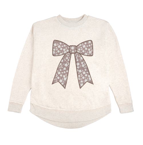 Sweet Wink Sweet Wink Mocha Floral Bow Patch Women's Sweatshirt
