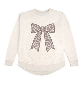Sweet Wink Sweet Wink Mocha Floral Bow Patch Women's Sweatshirt