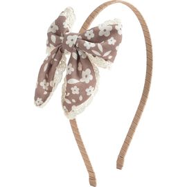 Sweet Wink Sweet Wink Mocha Floral Lace Bow Headband