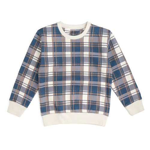 Sweet Wink Sweet Wink Navy Plaid Sweatshirt 
