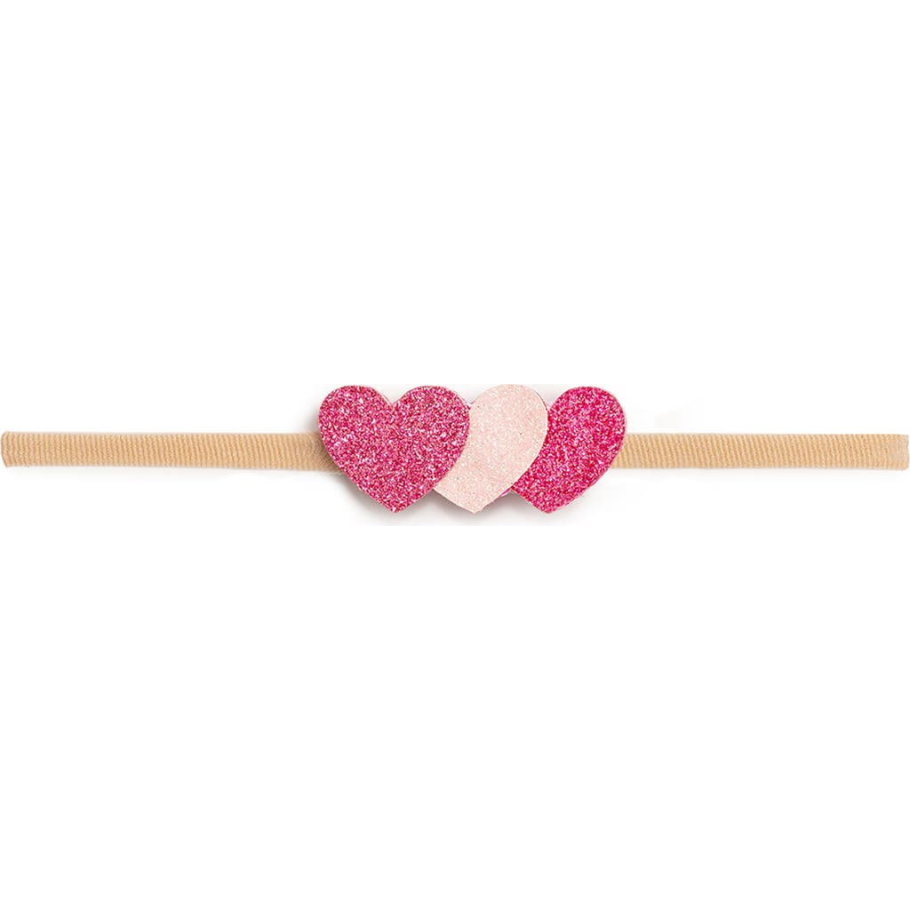 Sweet Wink Sweet Wink Pink Sparkle Hearts Baby Headband 