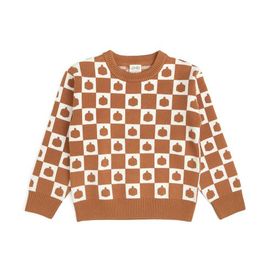 Sweet Wink Sweet Wink Pumpkin Checkers Sweater