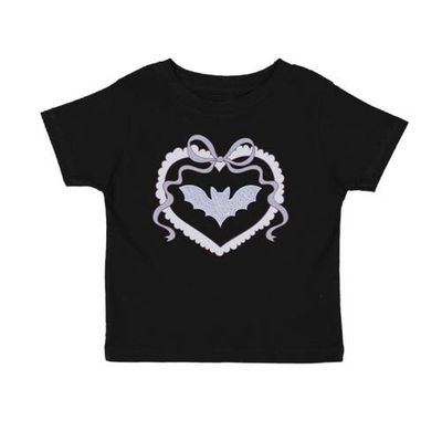 Sweet Wink Sweet Wink Rhinestone Bat Patch Halloween Short Sleeve T-Shirt